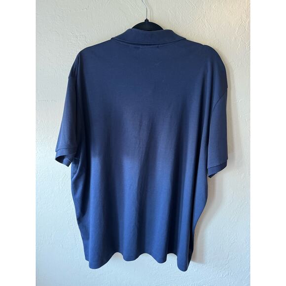 Men's Lacoste Short Sleeve Polo Shirt In Navy 4XL, Regular Fit - Picture 4 of 6